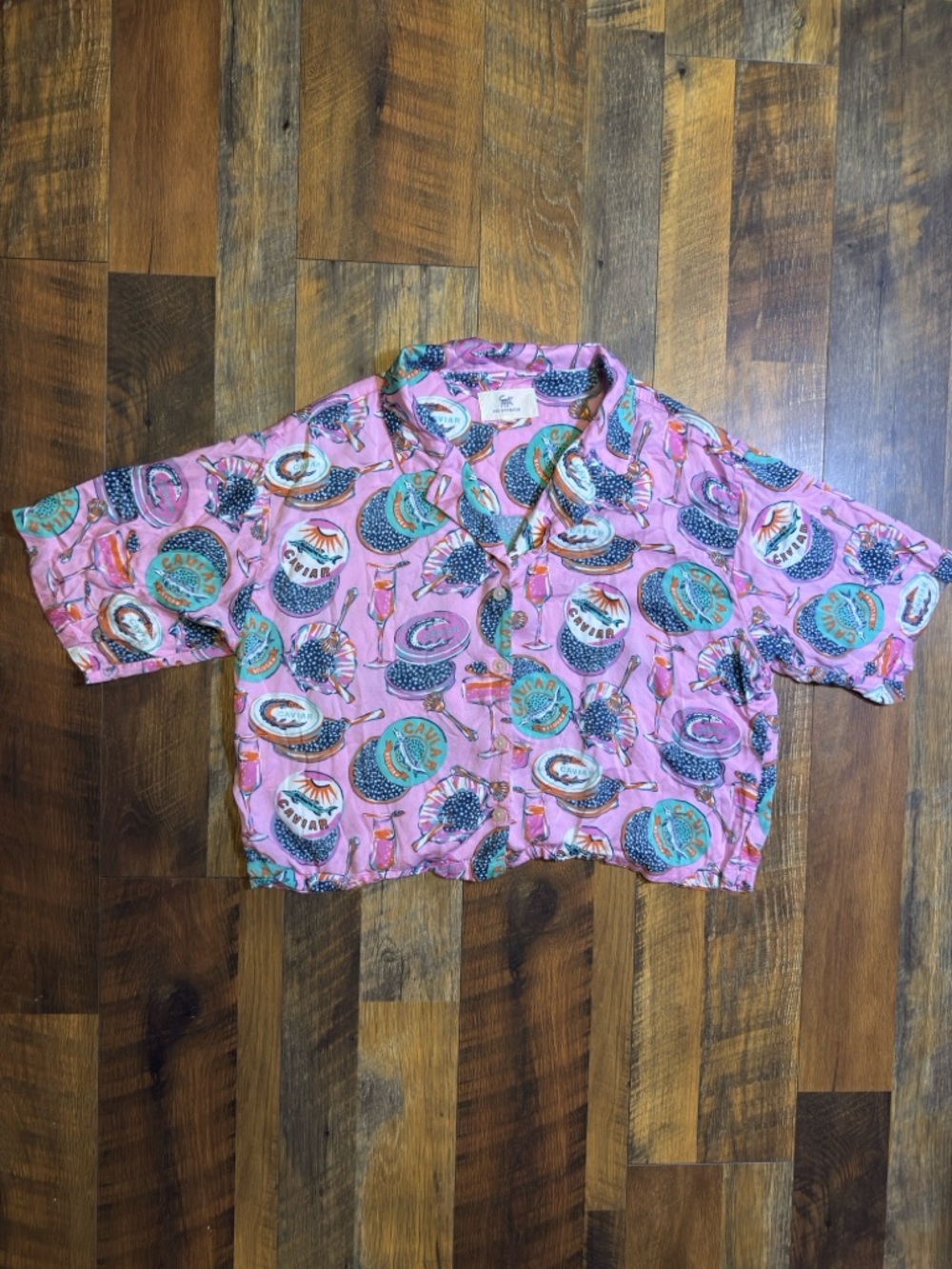 Printfresh Champagne and Caviar Women’s PJ Top only size medium M